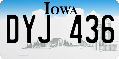 IA license plate DYJ436