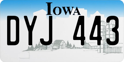 IA license plate DYJ443