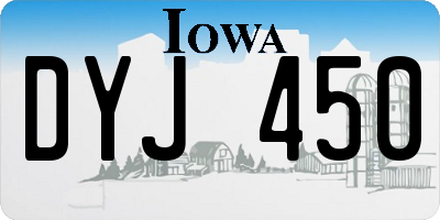 IA license plate DYJ450