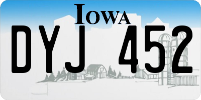 IA license plate DYJ452