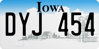 IA license plate DYJ454