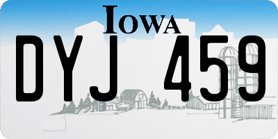 IA license plate DYJ459