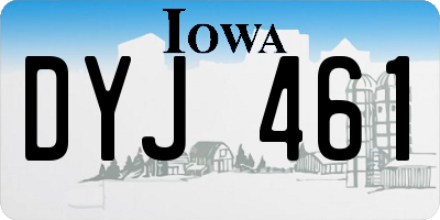 IA license plate DYJ461
