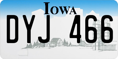 IA license plate DYJ466