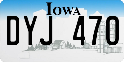 IA license plate DYJ470