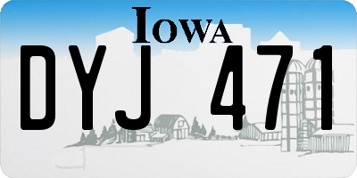 IA license plate DYJ471