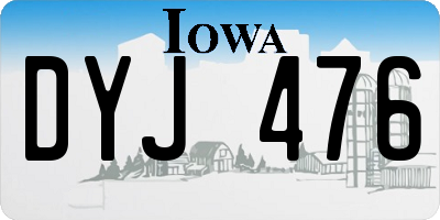 IA license plate DYJ476