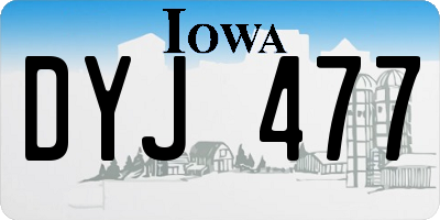 IA license plate DYJ477