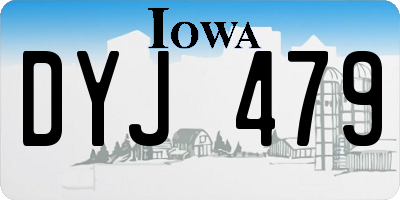 IA license plate DYJ479