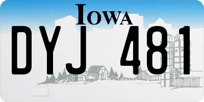 IA license plate DYJ481