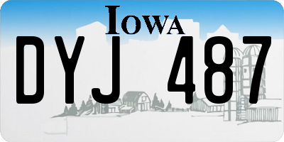 IA license plate DYJ487