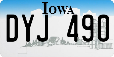 IA license plate DYJ490