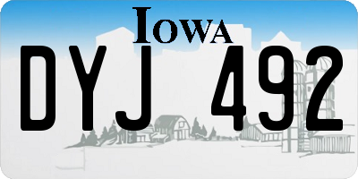 IA license plate DYJ492