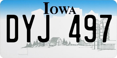 IA license plate DYJ497