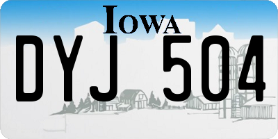 IA license plate DYJ504