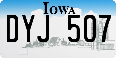 IA license plate DYJ507