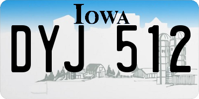 IA license plate DYJ512