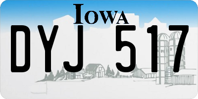 IA license plate DYJ517