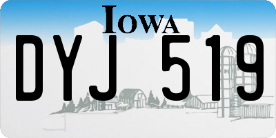 IA license plate DYJ519