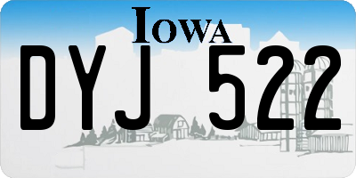 IA license plate DYJ522