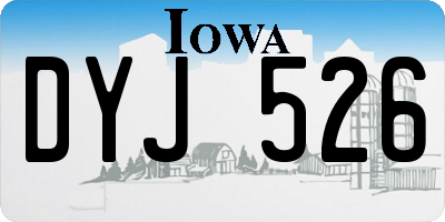 IA license plate DYJ526