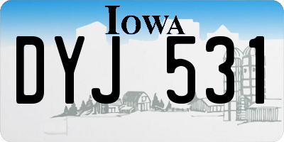 IA license plate DYJ531