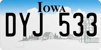 IA license plate DYJ533