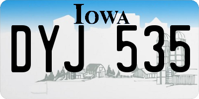 IA license plate DYJ535