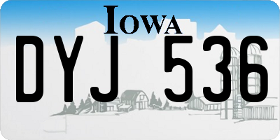 IA license plate DYJ536