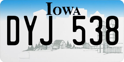 IA license plate DYJ538