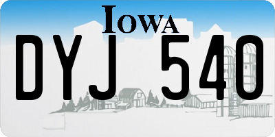 IA license plate DYJ540