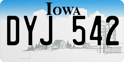 IA license plate DYJ542