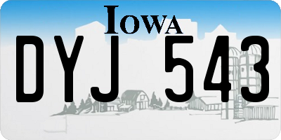 IA license plate DYJ543