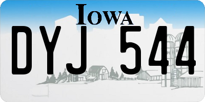 IA license plate DYJ544