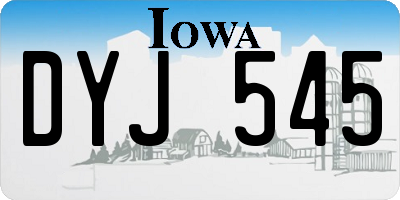 IA license plate DYJ545