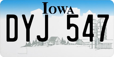 IA license plate DYJ547