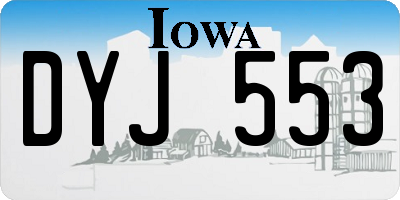 IA license plate DYJ553