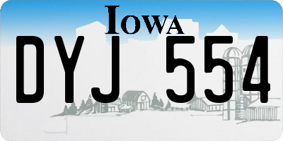 IA license plate DYJ554