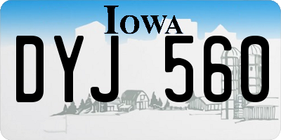 IA license plate DYJ560