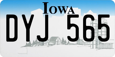 IA license plate DYJ565