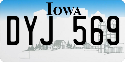 IA license plate DYJ569