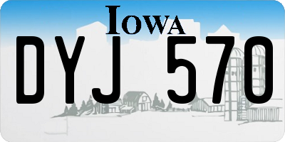 IA license plate DYJ570