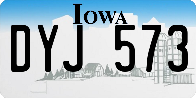 IA license plate DYJ573