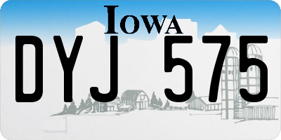 IA license plate DYJ575