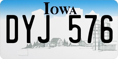 IA license plate DYJ576