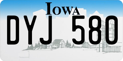 IA license plate DYJ580