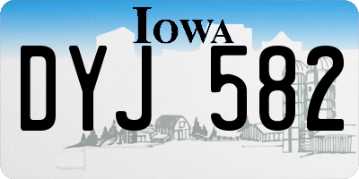 IA license plate DYJ582