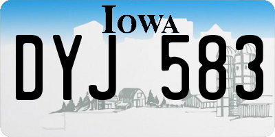 IA license plate DYJ583