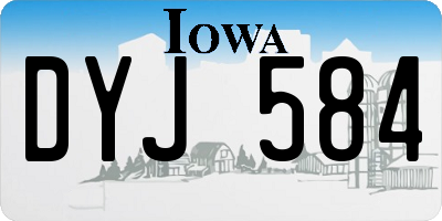 IA license plate DYJ584