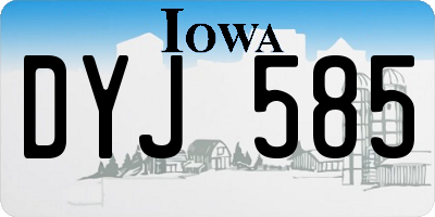 IA license plate DYJ585